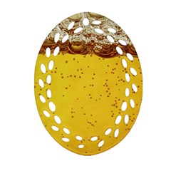Beer-bubbles-jeremy-hudson Oval Filigree Ornament (two Sides) by nate14shop