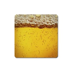 Beer-bubbles-jeremy-hudson Square Magnet by nate14shop