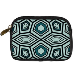 Abstract Pattern Geometric Backgrounds Digital Camera Leather Case by Eskimos