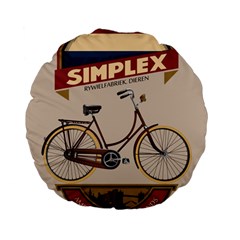 Simplex Bike 001 Design By Trijava Standard 15  Premium Flano Round Cushions by nate14shop