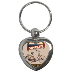 Simplex Bike 001 Design By Trijava Key Chain (heart) by nate14shop