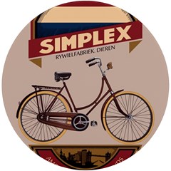 Simplex Bike 001 Design By Trijava Uv Print Round Tile Coaster by nate14shop