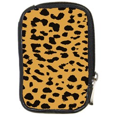 Animal Print - Leopard Jaguar Dots Compact Camera Leather Case by ConteMonfrey