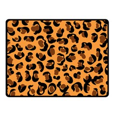 Orange Leopard Jaguar Dots Fleece Blanket (small) by ConteMonfrey