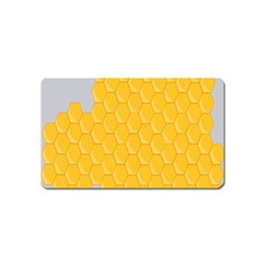 Hexagons Yellow Honeycomb Hive Bee Hive Pattern Magnet (name Card) by artworkshop