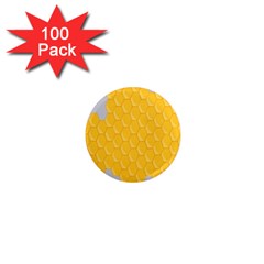 Hexagons Yellow Honeycomb Hive Bee Hive Pattern 1  Mini Magnets (100 Pack)  by artworkshop