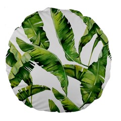 Sheets Tropical Plant Palm Summer Exotic Large 18  Premium Flano Round Cushions by artworkshop