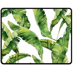 Sheets Tropical Plant Palm Summer Exotic Double Sided Fleece Blanket (medium)  by artworkshop