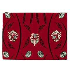Folk Flowers Print Floral Pattern Ethnic Art Cosmetic Bag (xxl) by Eskimos