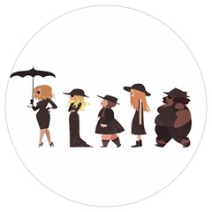 American Horror Story Cartoon Round Trivet by nate14shop
