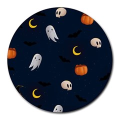 Halloween Round Mousepads by nate14shop