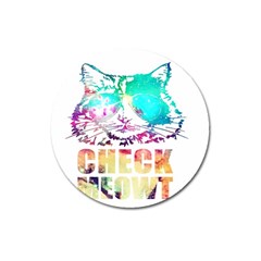 Check Meowt Magnet 3  (round) by nate14shop