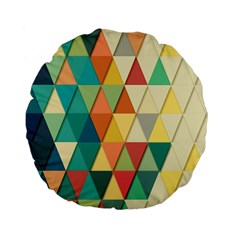 Geometric Standard 15  Premium Flano Round Cushions by nate14shop