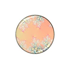Peach Spring Frost On Flowers Fractal Hat Clip Ball Marker (10 Pack) by Artist4God