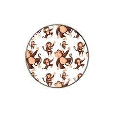 Monkey-seamless-pattern Hat Clip Ball Marker (4 Pack) by Jancukart