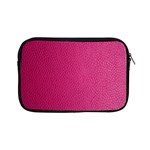 Pink Leather Leather Texture Skin Texture Apple iPad Mini Zipper Cases Front