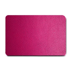 Pink Leather Leather Texture Skin Texture Small Doormat  by artworkshop
