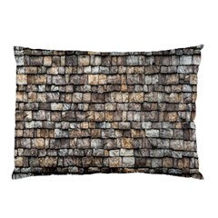 Wall Stone Wall Brick Wall Stoneworks Masonry Pillow Case (two Sides) by artworkshop