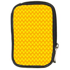 Polkadot Gold Compact Camera Leather Case by nate14shop