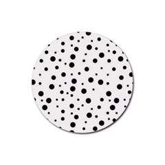 Motif-polkadot-001 Rubber Round Coaster (4 Pack) by nate14shop
