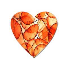 Orange Heart Magnet by nate14shop