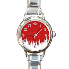 Merry Cristmas,royalty Round Italian Charm Watch by nate14shop