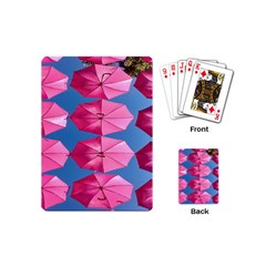 Pink Umbrella Playing Cards Single Design (mini) by nate14shop