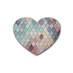 Tiles-shapes Rubber Coaster (heart) by nate14shop
