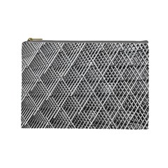 Grid Wire Mesh Stainless Rods Metal Cosmetic Bag (large) by artworkshop