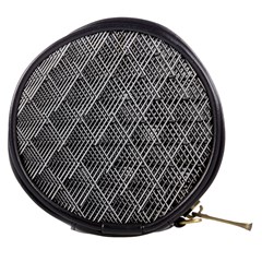 Grid Wire Mesh Stainless Rods Metal Mini Makeup Bag by artworkshop