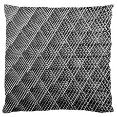 Grid Wire Mesh Stainless Rods Metal Large Flano Cushion Case (two Sides) by artworkshop