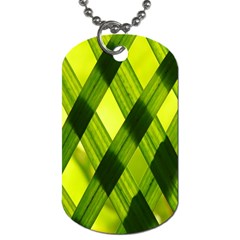 Leaves Grass Woven Dog Tag (two Sides) by artworkshop
