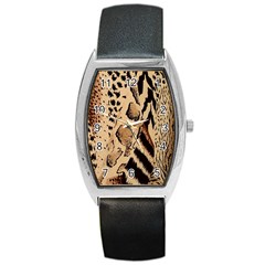 Animal-pattern-design-print-texture Barrel Style Metal Watch by nate14shop