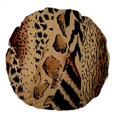 Animal-pattern-design-print-texture Large 18  Premium Round Cushions by nate14shop
