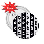 Black-and-white-flower-pattern-by-zebra-stripes-seamless-floral-for-printing-wall-textile-free-vecto 2.25  Buttons (10 pack) 
