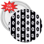 Black-and-white-flower-pattern-by-zebra-stripes-seamless-floral-for-printing-wall-textile-free-vecto 3  Buttons (100 pack) 