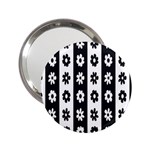 Black-and-white-flower-pattern-by-zebra-stripes-seamless-floral-for-printing-wall-textile-free-vecto 2.25  Handbag Mirrors