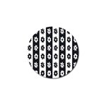 Black-and-white-flower-pattern-by-zebra-stripes-seamless-floral-for-printing-wall-textile-free-vecto Golf Ball Marker (10 pack)