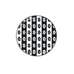 Black-and-white-flower-pattern-by-zebra-stripes-seamless-floral-for-printing-wall-textile-free-vecto Hat Clip Ball Marker