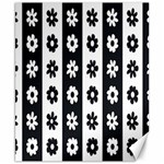 Black-and-white-flower-pattern-by-zebra-stripes-seamless-floral-for-printing-wall-textile-free-vecto Canvas 8  x 10 
