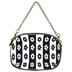 Black-and-white-flower-pattern-by-zebra-stripes-seamless-floral-for-printing-wall-textile-free-vecto Chain Purse (One Side)