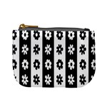 Black-and-white-flower-pattern-by-zebra-stripes-seamless-floral-for-printing-wall-textile-free-vecto Mini Coin Purse