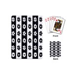 Black-and-white-flower-pattern-by-zebra-stripes-seamless-floral-for-printing-wall-textile-free-vecto Playing Cards Single Design (Mini)