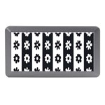 Black-and-white-flower-pattern-by-zebra-stripes-seamless-floral-for-printing-wall-textile-free-vecto Memory Card Reader (Mini)