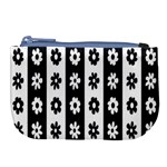 Black-and-white-flower-pattern-by-zebra-stripes-seamless-floral-for-printing-wall-textile-free-vecto Large Coin Purse
