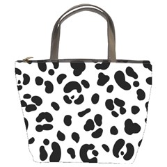 Blak-white-tiger-polkadot Bucket Bag by nate14shop