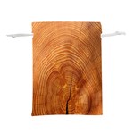 Annual Rings Tree Wood Lightweight Drawstring Pouch (S)