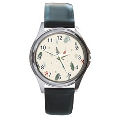 Background-gry Abstrac Round Metal Watch by nate14shop