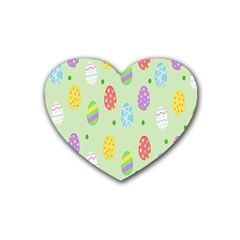 Eggs Rubber Heart Coaster (4 Pack) by nate14shop