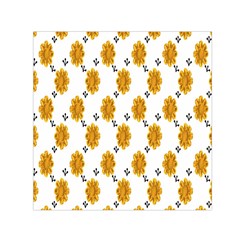 Flowers-gold-white Square Satin Scarf (30  X 30 ) by nate14shop
